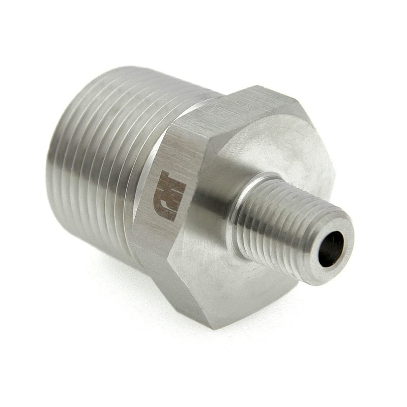 AdaptorMount 1" NPT Male x 1/4" NPT Male, Stainless Steel 316-L Reducer Hex Nipple Connector, Reducing Pipe Fitting Adapter - Image 3